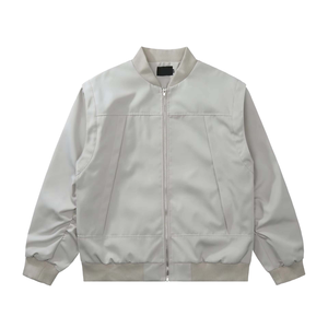 Chaqueta informal con cremallera y cuello redondo, logotipo frontal antibacteriano para hombres y mujeres, ropa de trabajo funcional para exteriores de ajuste holgado, otoño - Product Image 1