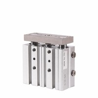 Cilindro Neumático Compacto Airtac con Cuerpo de Aluminio, Doble Varilla Guiada, Antirotación, con Rodamiento Lineal, Diámetro de 12-100 mm