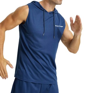 Hot Wholesale Latest Design Tank Tops <b>Sleeveless</b> <b>Men's</b> <b>Hoodies</b> Custom Logo Stylish Workout Athletic Gym Fitness Training Wear - Product Image 3