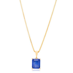 Collier de charme bleu mat en pierre naturelle en gros bijoux élégants faits à la main turcs en argent 925 - Product Image 1