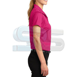 Polos de alta calidad para mujer, precio barato, ropa para correr, polos de moda, estampado personalizado, ajustado, informal, de algodón, para correr - Product Image 5