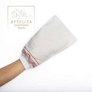 Guantes de baño de viscosa al por mayor para exfoliación de hammam textura elástica y suave uso cómodo para fregar la ducha - Product Image 3