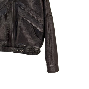 Chaqueta de Cuero Genuino Personalizada con Capucha, Estilo Casual y Elegante, Chaquetas de Cuero a la Moda - Product Image 6