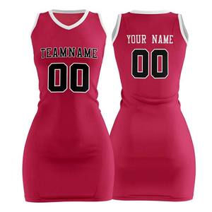 Vestido de Baloncesto, Camiseta Deportiva Cómoda, Camiseta Personalizada para Mujer, Vestido de Baloncesto Rojo Personalizado para Mujer, Uniforme Auténtico - Product Image 1