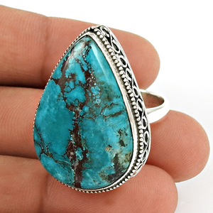Sky Blue Tibetan <b>Turquoise</b> <b>Ring</b> Gift for Girls 925 Silver Jewelry Sterling Silver Wholesale Handcrafted <b>Ring</b> Wholesaler Supplier - Product Image 4
