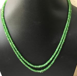 Collier de perles facettées en tsavorite, pierre précieuse naturelle, perles de tsavorite pour la fabrication de bijoux fins, collier de perles de pierres précieuses - Product Image 1