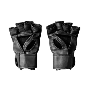 Gants de boxe MMA en cuir PU personnalisables fabriqués en usine, logo de couleur personnalisée pour la fermeture, sangle de poignet réglable, confortables - Product Image 2