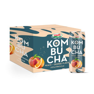 Kombucha-Caja OEM/ODM de té fermentado sin alcohol, sabor rosa de Guava, 250ml, 12 latas, el mejor precio al por mayor en Vietnam, muestra gratis - Product Image 4