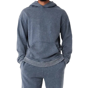 Meilleure vente de sweats à capuche délavés à l'acide pour hommes pull-over à capuche Hip Hop Logo hommes vêtements quotidiens hiver sweat à capuche délavés à l'acide meilleur prix - Product Image 1