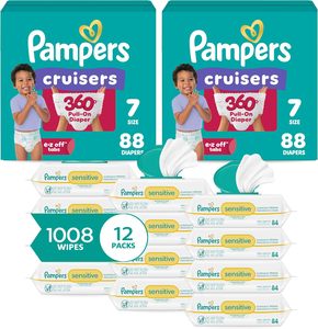 Pañales Pampers Pull On Cruisers 360 °   Pañales Desechables para Bebé Talla 4, Suministro para un Mes (144 Unidades) con Toallitas Húmedas Sensibles a Base de Agua - Product Image 4