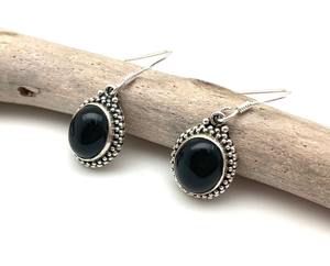 Pendientes clásicos de estilo bohemio, joyería para mujer, joyería de plata de ley 925, pendientes hechos a mano de piedras preciosas de ónix negro, regalo - Product Image 3