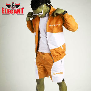 Conjunto de pantalones cortos y Sudadera con capucha de nailon con estampado de logotipo propio de calidad superior y precio de fábrica al por mayor de Elegant Sports - Product Image 5