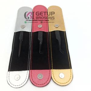 Pince à épiler professionnelle d'extension de cils droite mince plasma noir à 90 degrés Instrument de beauté en acier inoxydable avec logo personnalisé incurvé - Product Image 5