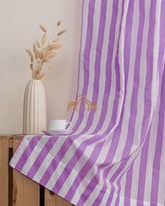 New Latest Collection of Handmade Striped Printed <b>Curtain</b> Set Beautiful Light Sheer <b>Curtain</b> Set - Product Image 4