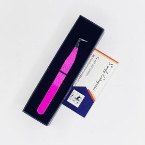 Pinzas de Precisión Somofy Enterprises Diamond Grip de Microfibra Antiestática y Duradera para Extensión de Pestañas, 90 Grados, Volumen, Acero Inoxidable - Product Image 3