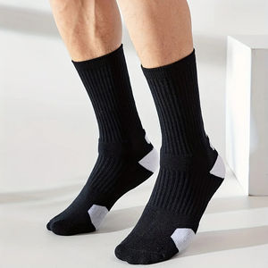 Comfortable Crew <b>Socks</b> for Basketball & Football with Soft Breathable Cotton Blend Fabric Medium Length Athletic <b>Socks</b> - Product Image 5