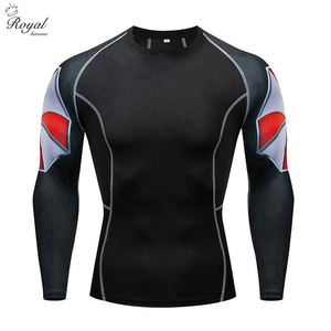 Wholesale Sublimation Printed Mma Rash Guard for Men Men's Short Sleeve Compression Surfing t Shirt <b>Rashguard</b> Bjj - Product Image 4