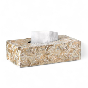 Caja de Pañuelos de Nácar de Lujo, Caja Decorativa con Incrustaciones de Concha Hecha a Mano al por Mayor - Product Image 1