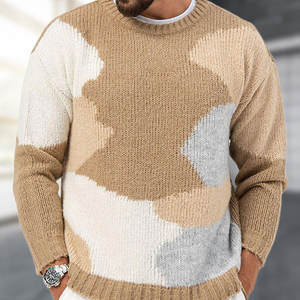 Pull en tricot pour homme, à porter régulièrement, avec intérieur doux pour un confort par temps froid, pull d'hiver élégant pour homme - Product Image 2