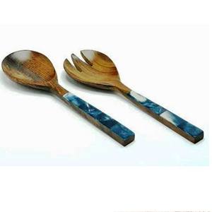 Luxury Item Accessories Acacia <b>Salad</b> <b>Server</b> Set Eco-Friendly Dishwasher Safe <b>Salad</b> Tools Home Kitchen Made in India - Product Image 2