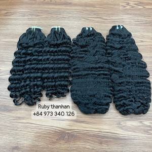 Paquets de trame bouclés profonds à vapeur personnalisés 100% extensions de cheveux humains vietnamiens - Product Image 4