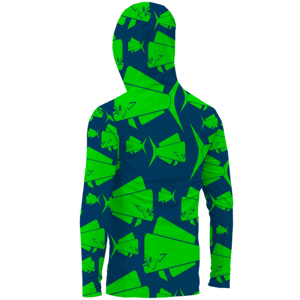 Custom Breathable UPF 50+ <b>UV</b> Protection Long Sleeve Hooded <b>T</b>-<b>Shirts</b> Men and Women Outdoor Sun Protection All-Day Outdoor Wear - Product Image 4