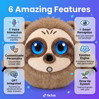 CADOTHY AILA, compagnon IA en peluche basé sur Linux alimenté par GPT, avec Wi-Fi, chat vocal interactif, contrôle par application, design personnalisable