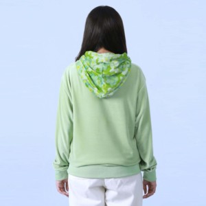 เสื้อฮู้ดดี้และเสื้อสเวตเชิ้ตผ้ากำมะหยี่สำหรับผู้หญิง คอลเลคชั่นฤดูใบไม้ร่วง  โลโก้ด้านหน้าปรับแต่งได้ สวมใส่สบายๆ - Product Image 4