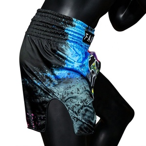 Shorts de Muay Thai Fairtex avec logo personnalisé, sublimation sur soie satinée polyester, haute qualité, pour adultes, kickboxing - Product Image 4