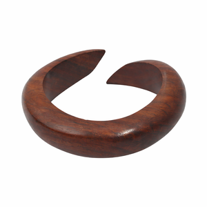 Bracelet en bois massif artisanal, bracelet en bois massif à facettes, bracelet minimaliste, bijoux tendance pour femmes - Product Image 2