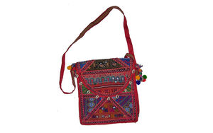 Pochette Banjara pour femme brodée de motifs tribaux colorés Matériau en coton grande capacité pour la mode ethnique - Product Image 6
