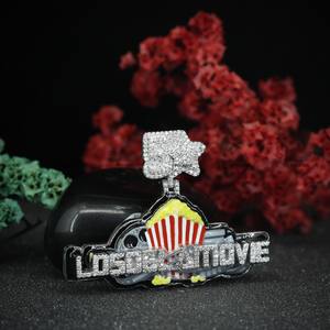 Rapper Jewelry <b>Mens</b> 925 Sterling Silver Moissanite Diamond <b>Pendant</b> Custom Enamel Name Number Bail <b>Pendant</b> for <b>Men</b> Women for Gift - Product Image 3