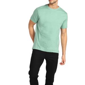 Vente en gros OEM T-shirts de sport à col arrondi T-shirts grande taille anti-rides avec logo personnalisé 100% coton T-shirts à manches courtes pour hommes - Product Image 3