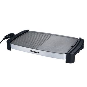 Griglia Elettrica a Doppia Superficie 1900W, Antiaderente PTFE, Staccabile, per Uso Domestico, con Motivo Quadrato, Senza Fumo, per Bistecche - Product Image 1