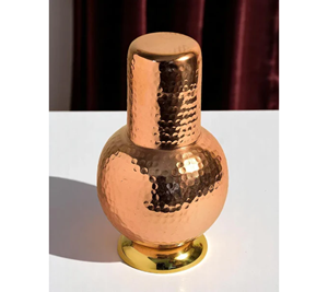 Huge Demand Sale Eco-Friendly Copper Water Carafe Lid Bedside Jar Vessel Bottle Bedroom Metal Jug Premium Style Large Capacity - Product Image 5