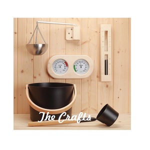 ถังและทัพพีสำหรับสปาทำจากทองแดงและไม้อุปกรณ์ซาวน่า - Product Image 1