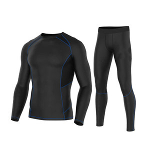 Traje de compresión sin costuras para hombre, conjunto deportivo de compresión para Fitness - Product Image 1