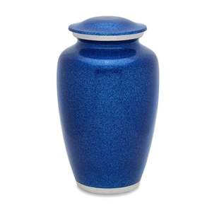 โกศอะลูมิเนียมสำหรับงานศพของมนุษย์ทำจากโลหะสีฟ้าอุปกรณ์งานศพโกศ - Product Image 1