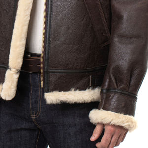 Veste en cuir pour homme de poids lourd pour l'extérieur 2025, imperméable, fermeture éclair, veste en cuir de motard pour homme, service OEM personnalisé - Product Image 6