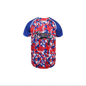 Maillot de softball personnalisé camouflage USA conception sublimée impression par sublimation maillot de baseball vente en gros uniforme confortable respirant - Product Image 1
