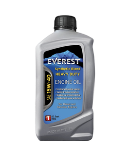 Aceite de Motor Diésel Everest Heavy Duty, Mezcla Sintética SAE 15W-40 CI-4/SL, Paquete de 6, 1 Cuarto de Galón - Product Image 1
