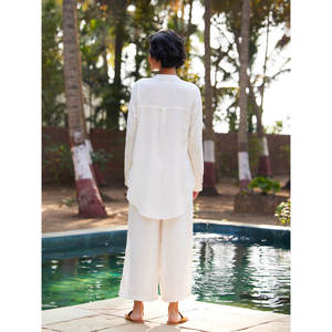 <b>Set</b> of 2 Silent River Solid White Co-Ord <b>Set</b> with <b>Blazer</b> and Trousers - Product Image 4