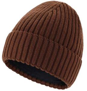 Nouveau Bonnet en laine mélangée de haute qualité avec coutures fantaisie Camel Casquettes d'hiver côtelées vierges Adultes Logo personnalisé Étiquette Vintage Respirant - Product Image 4