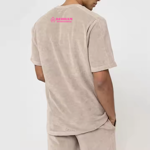 Conjunto de Verano para Hombre de Alta Calidad con Estampado DTG Personalizado, Camiseta y Pantalones Cortos de Talla Grande, Estilo Vintage Lavado a la Piedra, 100% Algodón, 200 GSM, Behram - Product Image 2