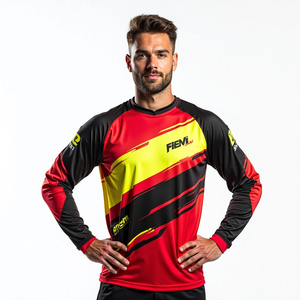 Maillot de course pour hommes Motocross Entièrement personnalisé Respirant et coupe-vent Design sublimé pour la course automobile de moto MX - Product Image 4