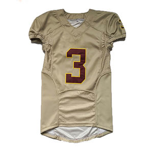 Camiseta de fútbol americano ajustada, corte a medida, tela transpirable ligera, camiseta de diseño personalizado, manga corta, talla XL - Product Image 4