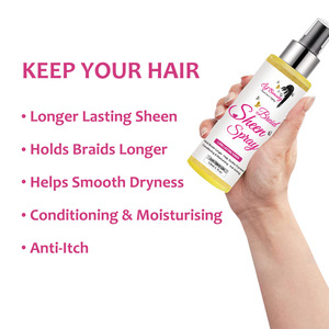 Spray de brillo trenzado para el cuidado del cabello Spray de brillo trenzado natural orgánico - Product Image 4