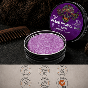 Barre de shampoing solide pour barbe à la lavande et au cèdre pour hommes, avec huiles naturelles de bergamote, aloès, avoine et extraits botaniques, hydratant pour la barbe - Product Image 2