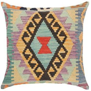 Tay dệt vuông len gối Bìa chèn đúc S Bộ sưu tập; đệm Bìa cam đen cho nhà Len Polyester len - Product Image 1