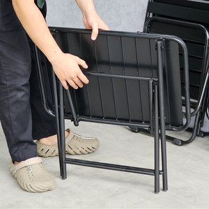 Mesa Plegable para Té con Diseño de Limón BTC001 para Restaurantes con Ranuras Redondas de Hierro y Recubrimiento en Polvo - Product Image 5